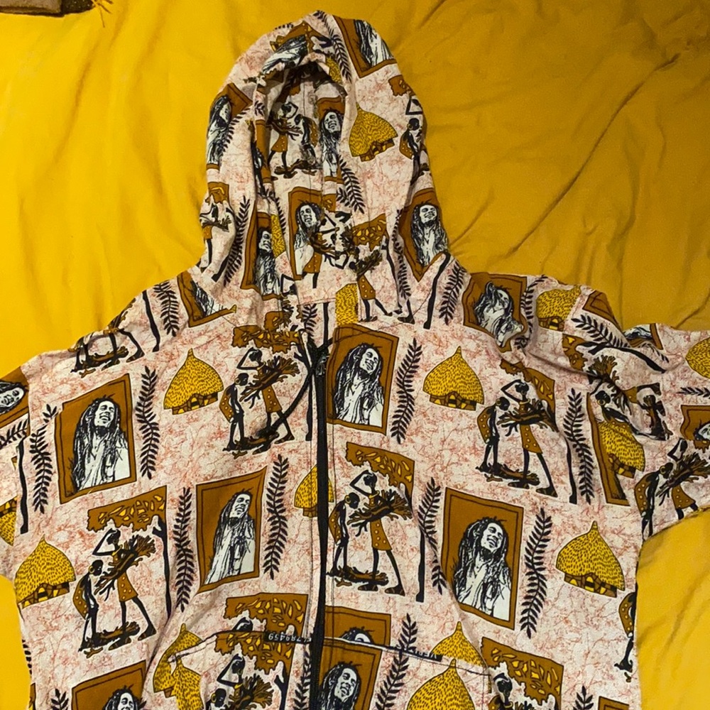 Custom made Bob Marley Zip up hoodie